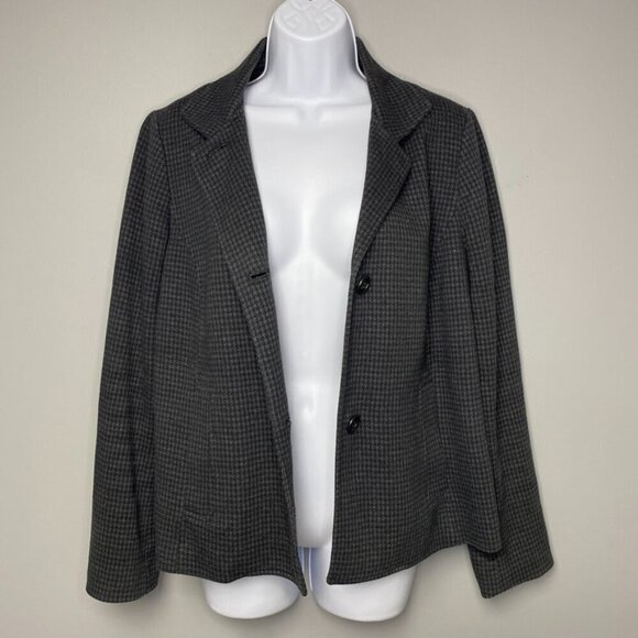 Talbots Houndstooth Cotton Blend 2-Button Women's Blazer Size M - Picture 3 of 7